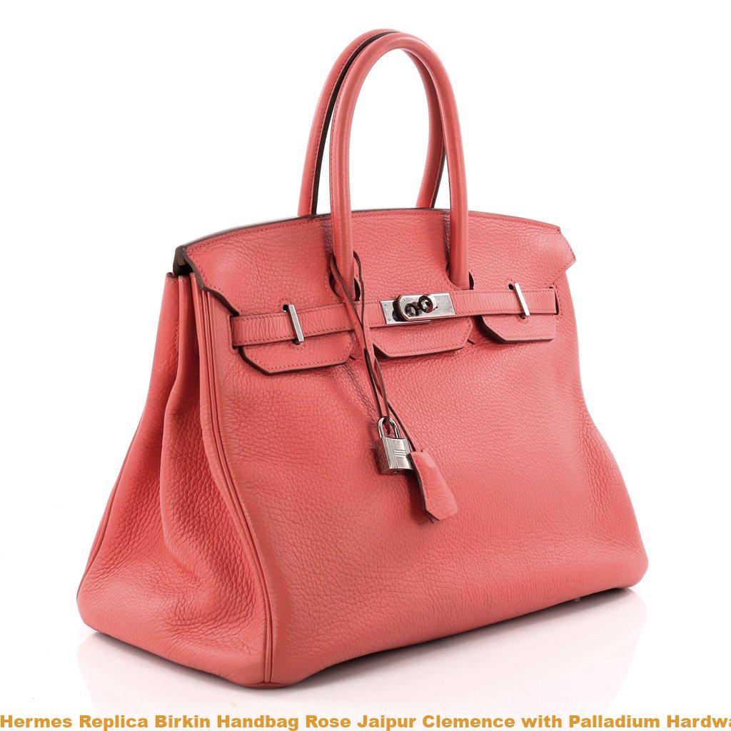 Hermes Replica Birkin Handbag Rose Jaipur Clemence with Palladium Hardware 35 – High Quality ...